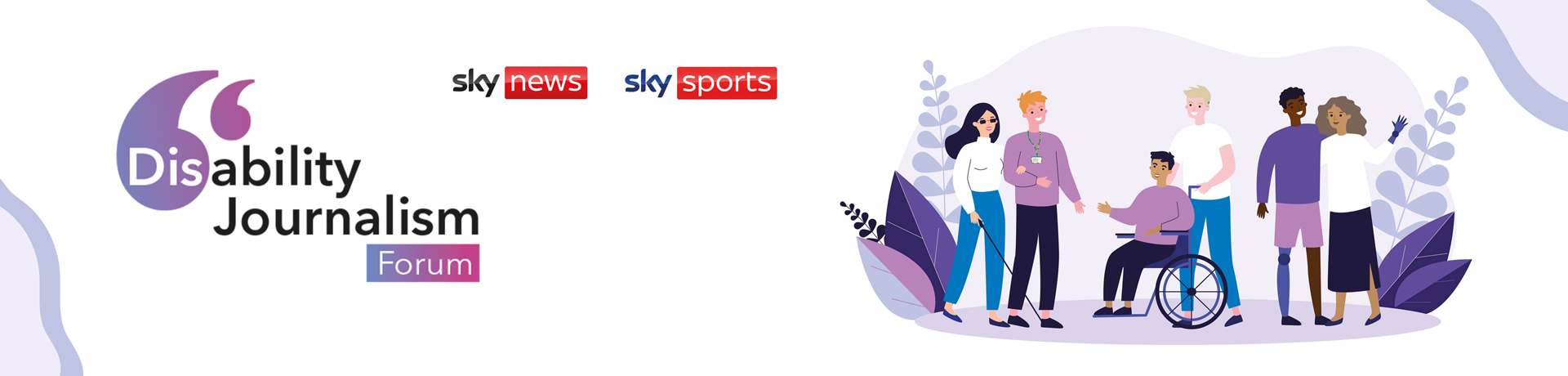 Disability and Journalism conference sponsored by Sky Sports and Sky News with a group of people with disabilities